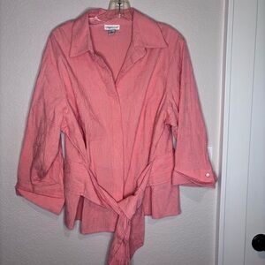 Coldwater Creek Women's Coral Button Down Shirt